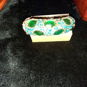 Brand new rich dark blue color stone. Costume jewelry.